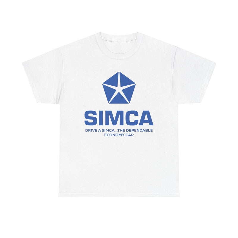 Load image into Gallery viewer, Simca Drive A Simca The Dependable Economy Car Vintage Logo T-shirt
