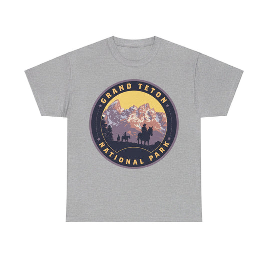 Grand Teton National Park Wyoming Round Logo T-shirt