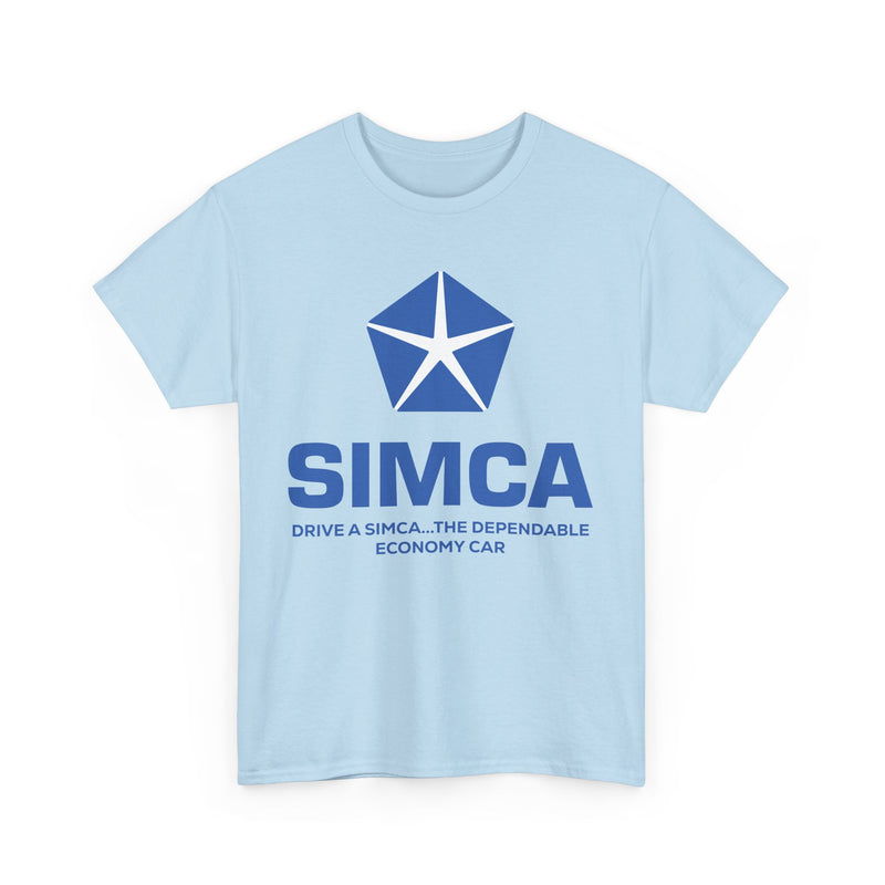 Load image into Gallery viewer, Simca Drive A Simca The Dependable Economy Car Vintage Logo T-shirt

