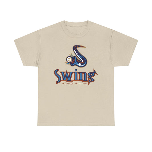 Swing of the Quad Cities Iowa Baseball 2004-2007 T-shirt