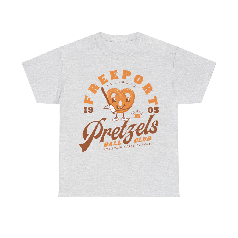 Load image into Gallery viewer, Freeport Pretzels Est 1905 Illinois Baseball T-shirt
