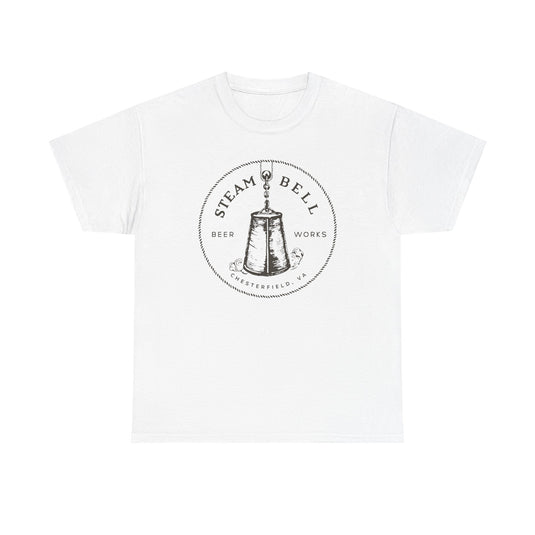Steam Bell Beer Works T-Shirt Defunct Brewery Bankrupt Company Logo Tee