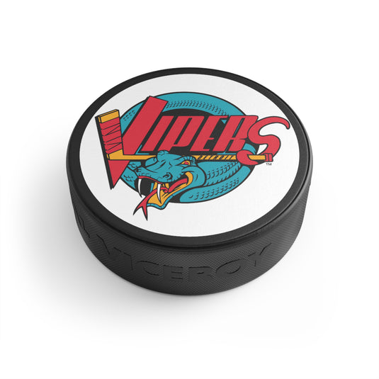 Detroit Vipers Logo Michigan Hockey Puck