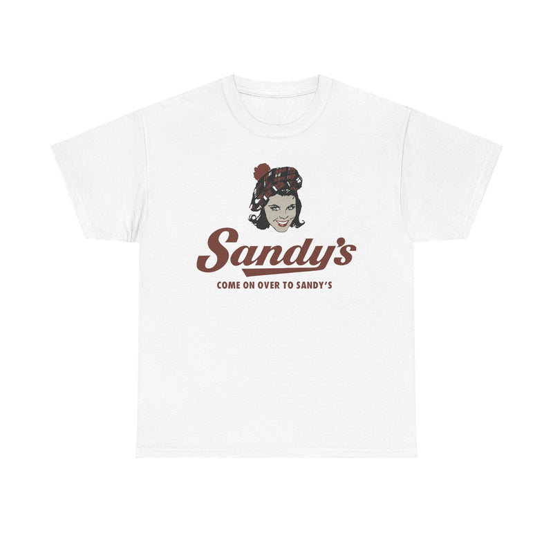 Load image into Gallery viewer, Sandy&#39;s Come On Over To Sandy&#39;s Vintage Restaurant Logo T-Shirt
