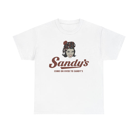 Sandy's Come On Over To Sandy's Vintage Restaurant Logo T-Shirt