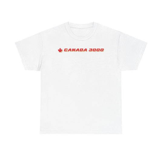 Canada 3000 Red Maple Leaf Charter Airline Retro Aviation T-shirt