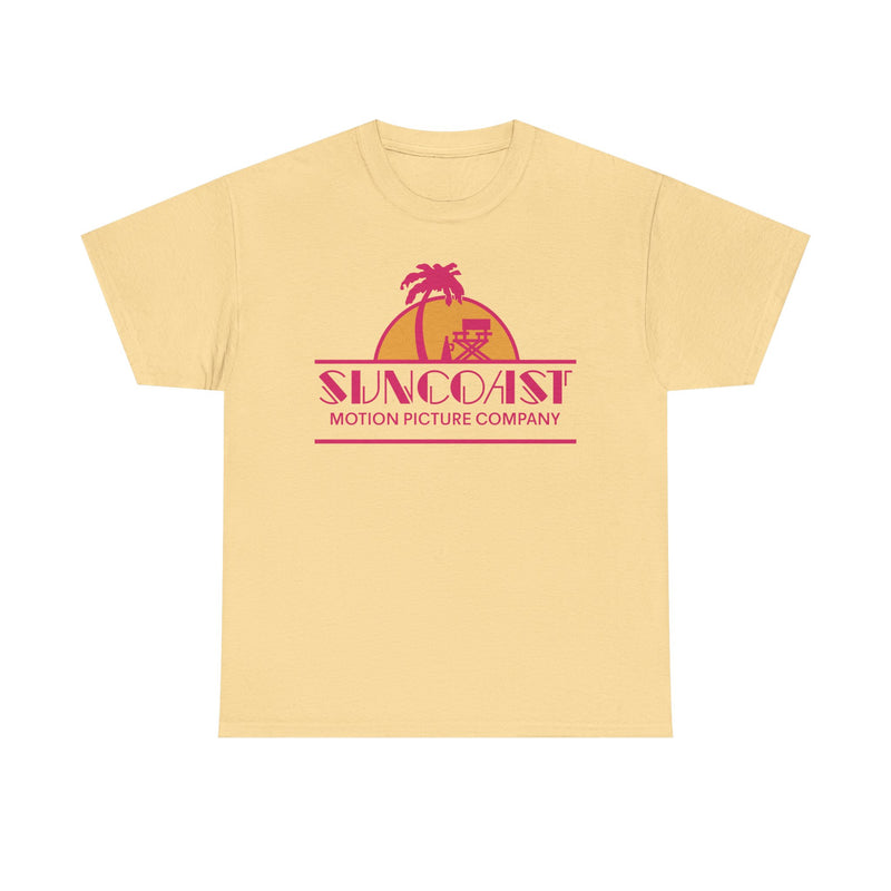 Load image into Gallery viewer, Suncoast Motion Picture Company Palm Tree Movie Director Chair Logo T-shirt
