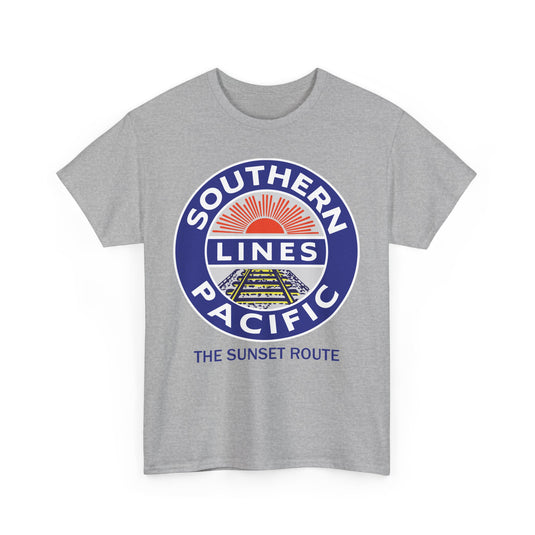 Southern Pacific Lines Sunset Route Railroad Logo Vintage T-Shirt