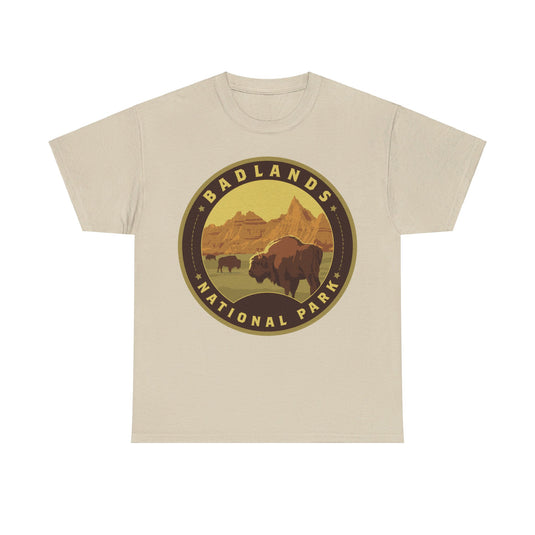 Badlands National Park South Dakota Round Logo T-shirt