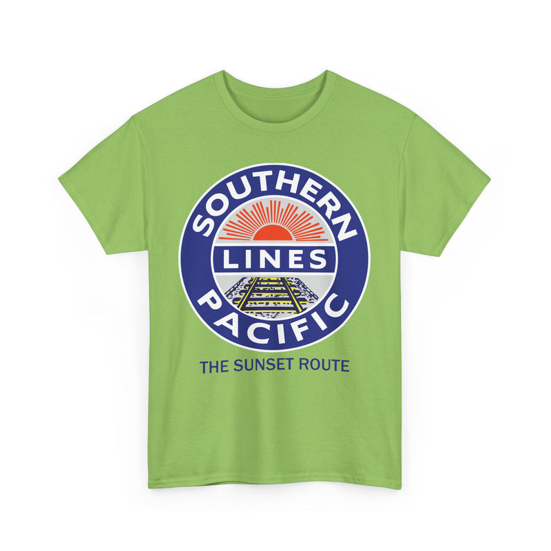 Load image into Gallery viewer, Southern Pacific Lines Sunset Route Railroad Logo Vintage T-Shirt
