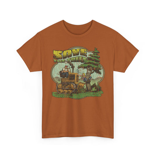 Save The Trees 1973 Chipko Environmentalist Political Movement Cartoon T-shirt