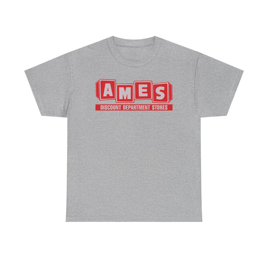 AMES Discount Department Stores Vintage Retail Logo T-Shirt
