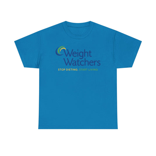 Weight Watchers Blue Green Yellow Logo Stop Dieting Start Living T-shirt
