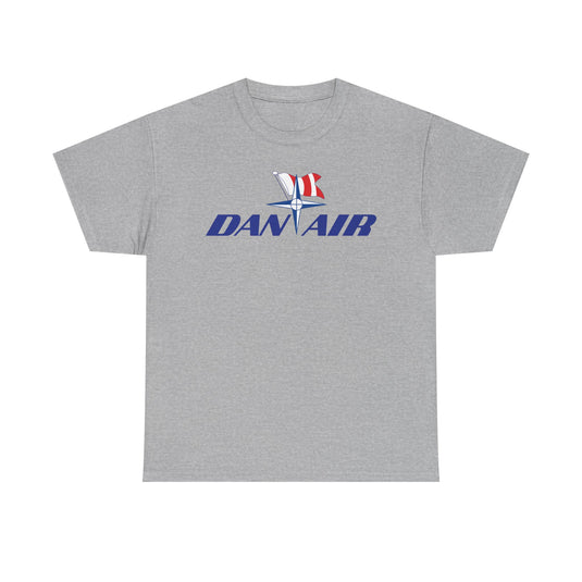 Dan Air Flag Compass Logo Classic British Aviation Memorabilia T-shirt