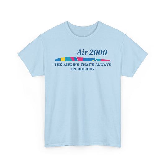 Air 2000 The Airline That's Always on Holiday Vintage Logo Aviation T-shirt