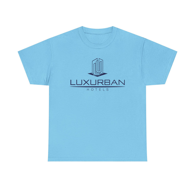 Load image into Gallery viewer, LuxUrban Hotels T-Shirt - Hospitality Industry Bankrupt Hotel Logo
