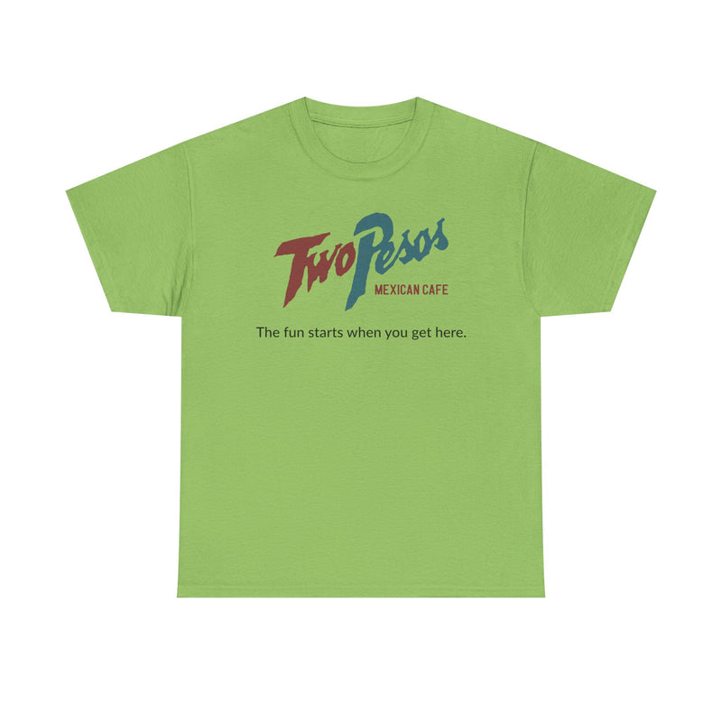 Load image into Gallery viewer, Two Pesos Mexican Cafe Vintage Restaurant Logo Chain T-Shirt
