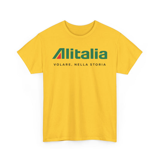 Alitalia Volare Nella Storia Vintage Italian Airline Logo Aviation T-shirt