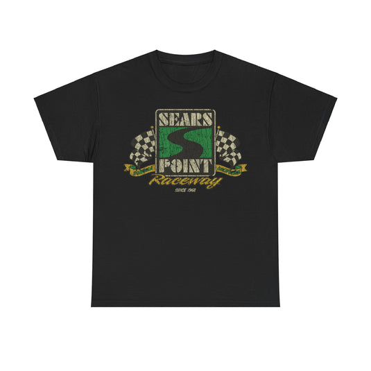 Sears Point Raceway 1968 Distressed Print T-shirt