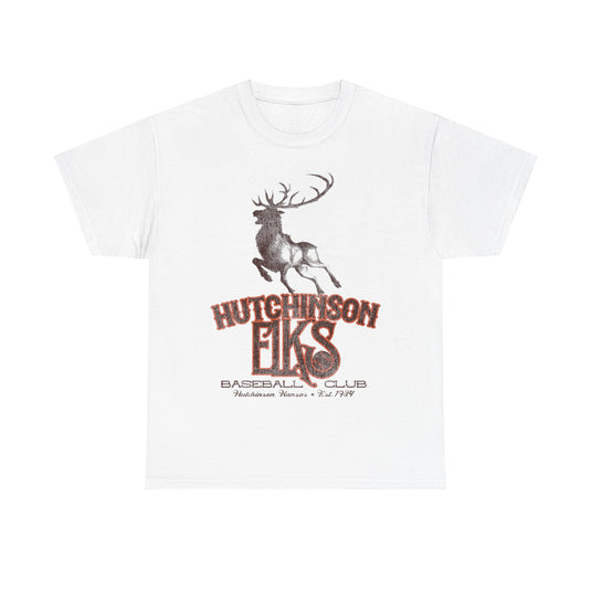 Hutchinson Elks Nostalgic Retro Baseball Team T-shirt