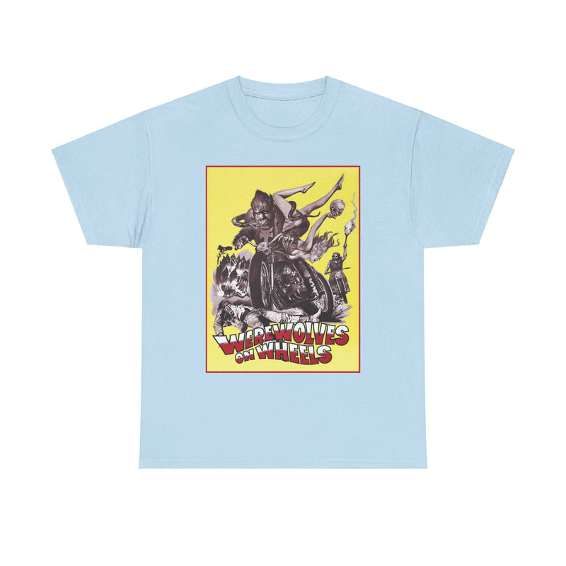 Load image into Gallery viewer, Werewolves on Wheels 1971 Werewolf Biker Gang Horror Action Movie T-shirt
