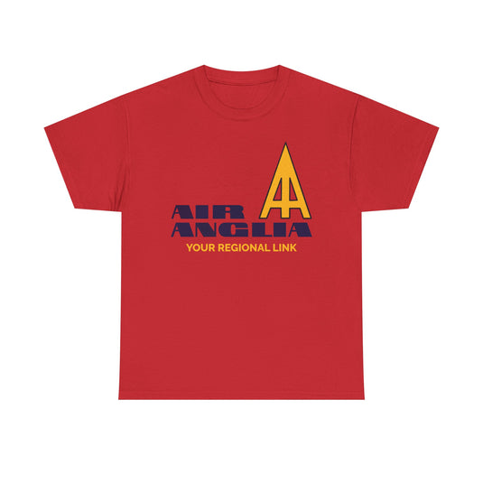 Air Anglia Your Regional Link Vintage Airline Logo British Aviation T-shirt