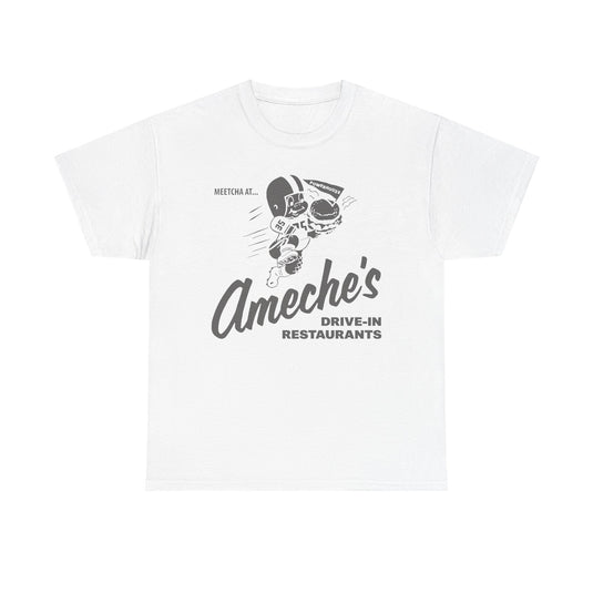 Meetcha at Ameches Drive In Restaurants Defunct Logo T-shirt