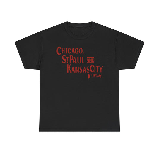Chicago St Paul Kansas City Railway Railroad Logo Vintage T-Shirt