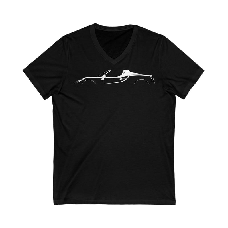 Load image into Gallery viewer, Alfa Romeo 4C Spider Silhouette Car Black V-Neck T-shirt
