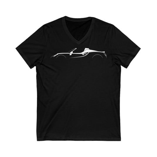 Alfa Romeo 4C Spider Silhouette Car Black V-Neck T-shirt