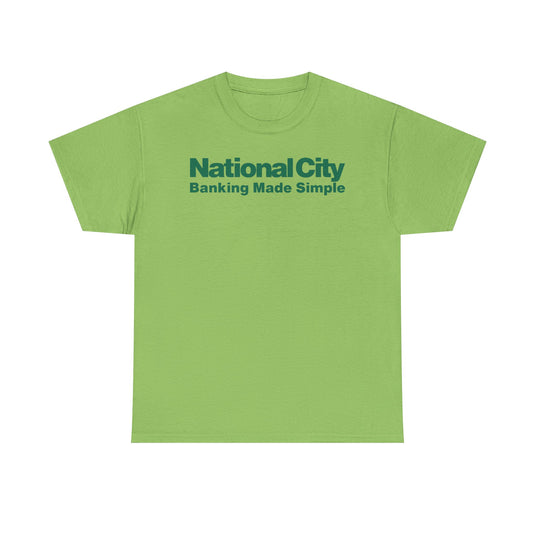 National City Banking Made Simple Financial Logo Bank Ohio T-Shirt