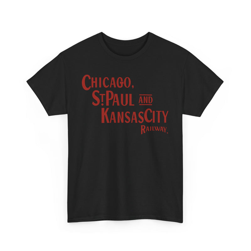 Load image into Gallery viewer, Chicago St Paul Kansas City Railway Railroad Logo Vintage T-Shirt
