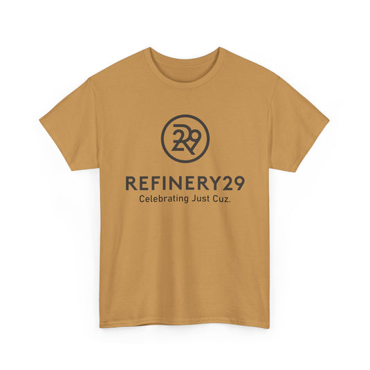 Refinery29 Celebrating Just Cuz T-Shirt Media Brand Logo Tee