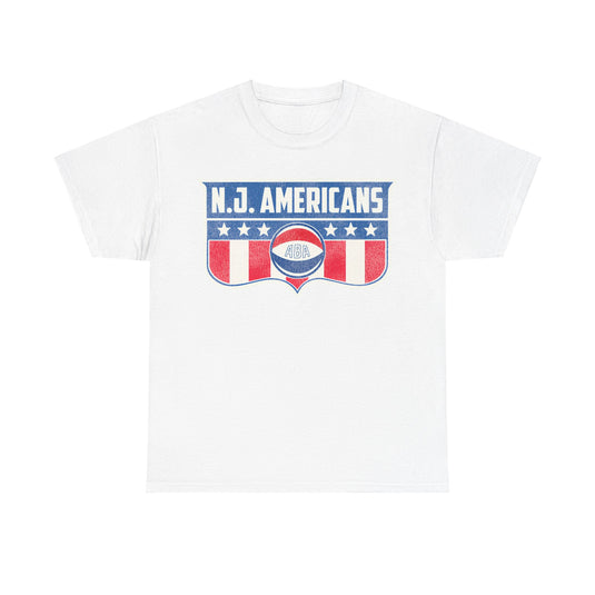 New Jersey Americans Basketball Team USA Flag Nostalgic Retro T-shirt