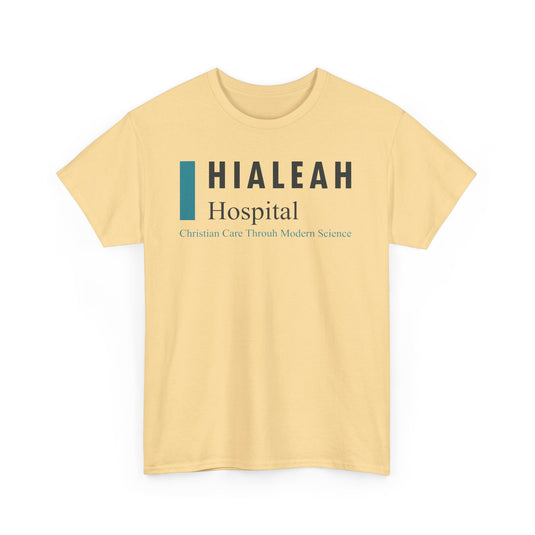 Hialeah Hospital Defunct Logo Christian Care Through Modern Science T-Shirt Medical Tee