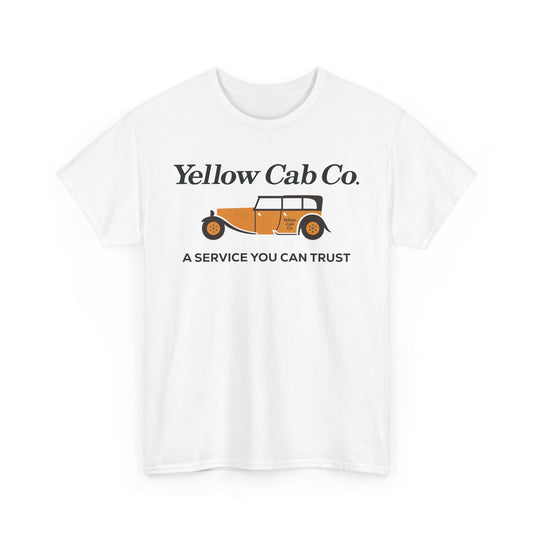 Yellow Cab Co A Service You Can Trust Vintage Taxi Logo Retro T-shirt