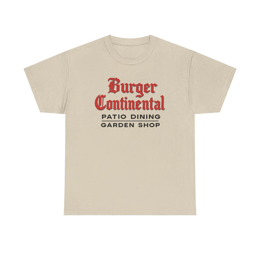 Burger Continental T-Shirt - Casual Dining Industry Defunct Logo Tee