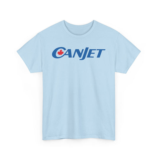 CanJet Canadian Maple Leaf Blue Logo Aviation Memorabilia T-shirt