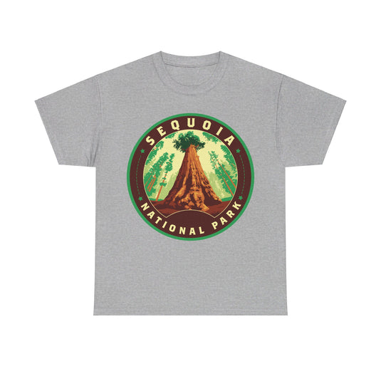 Sequoia National Park California Round Logo T-shirt