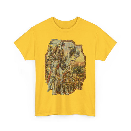 Native Sunset 1973 Native American Indian Horseback T-shirt