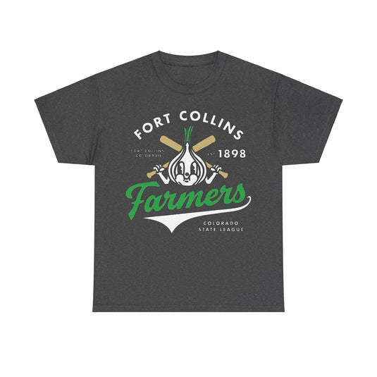 Fort Collins Colorado Farmers Nostalgic Retro Baseball Team T-shirt