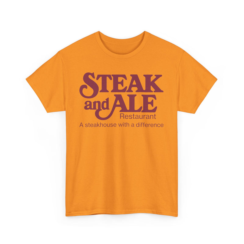 Load image into Gallery viewer, Steak and Ale Restaurant Vintage Steakhouse Logo Classic Dining T-Shirt
