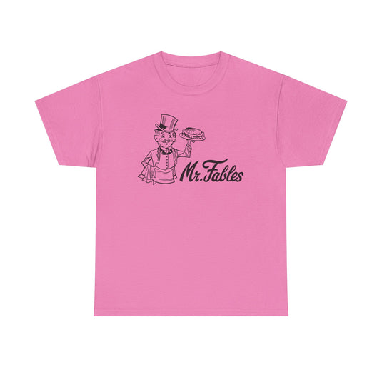 Mr. Fables T-Shirt - Fast Food Restaurant Industry Defunct Logo Tee