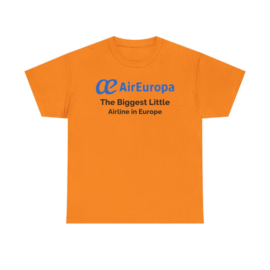 Air Europa The Biggest Little Airline in Europe Vintage Logo Aviation T-shirt