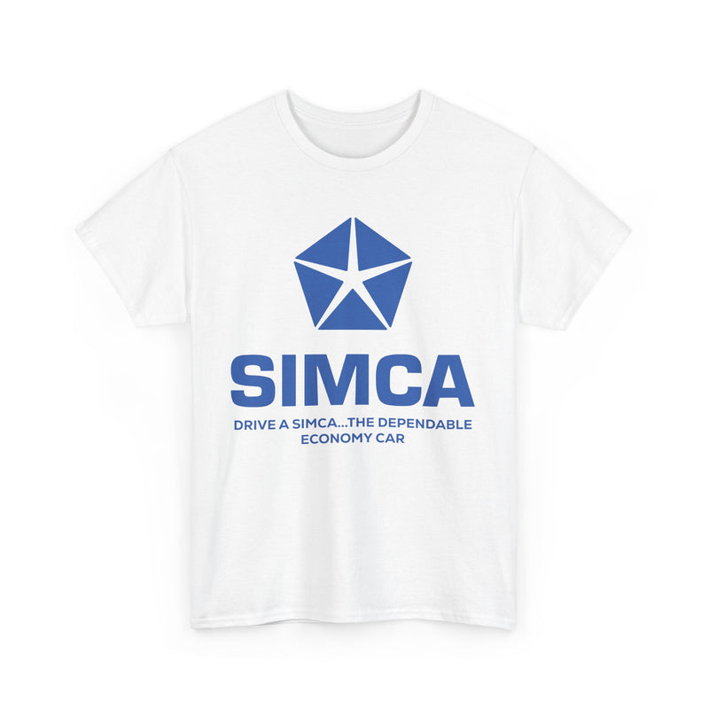 Load image into Gallery viewer, Simca Drive A Simca The Dependable Economy Car Vintage Logo T-shirt
