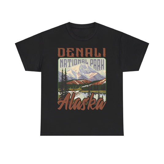 Denali National Park Alaska Poster Print T-shirt