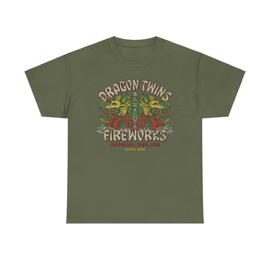 Dragon Twins Fireworks 1953 China Nostalgic T-shirt