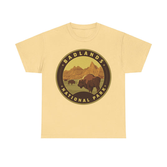 Badlands National Park South Dakota Round Logo T-shirt