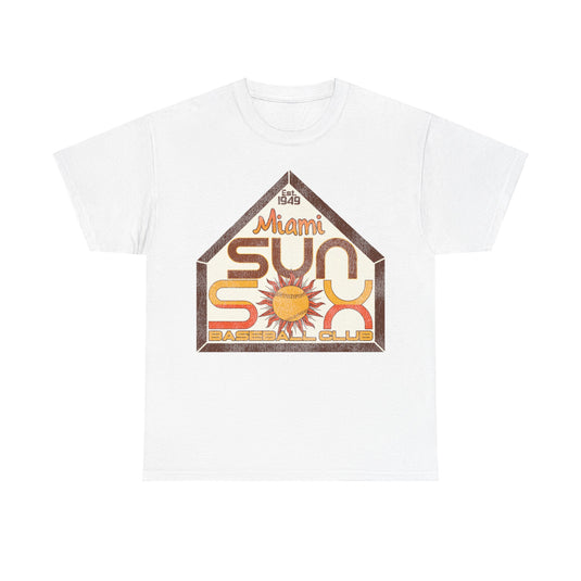 Miami Sun Sox Nostalgic Retro Baseball Team T-shirt