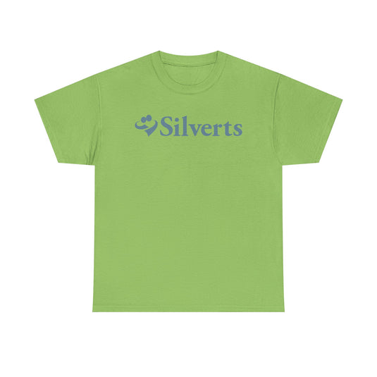 Silverts T-Shirt Blue Senior Care Adaptive Clothing Brand Logo Tee